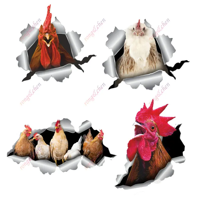 Animal Car Sticker Chicken V2 Pet Animal for Car Motorcycles Racing Helmet Laptops Trunk Windows Surfboard Waterproof PVC Decal