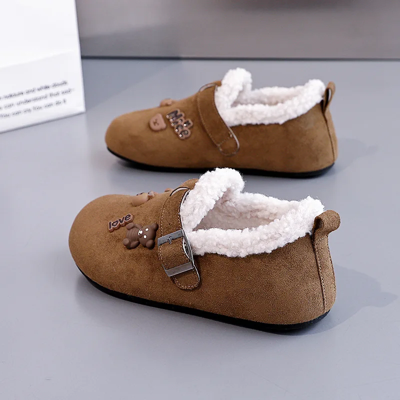 الشتاء المخملية المرأة الكرتون المتسكعون الدافئة ومريحة المنخفضة قطع الأحذية القطنية المألوف قدم واحدة حذاء كاجوال مسطح #6