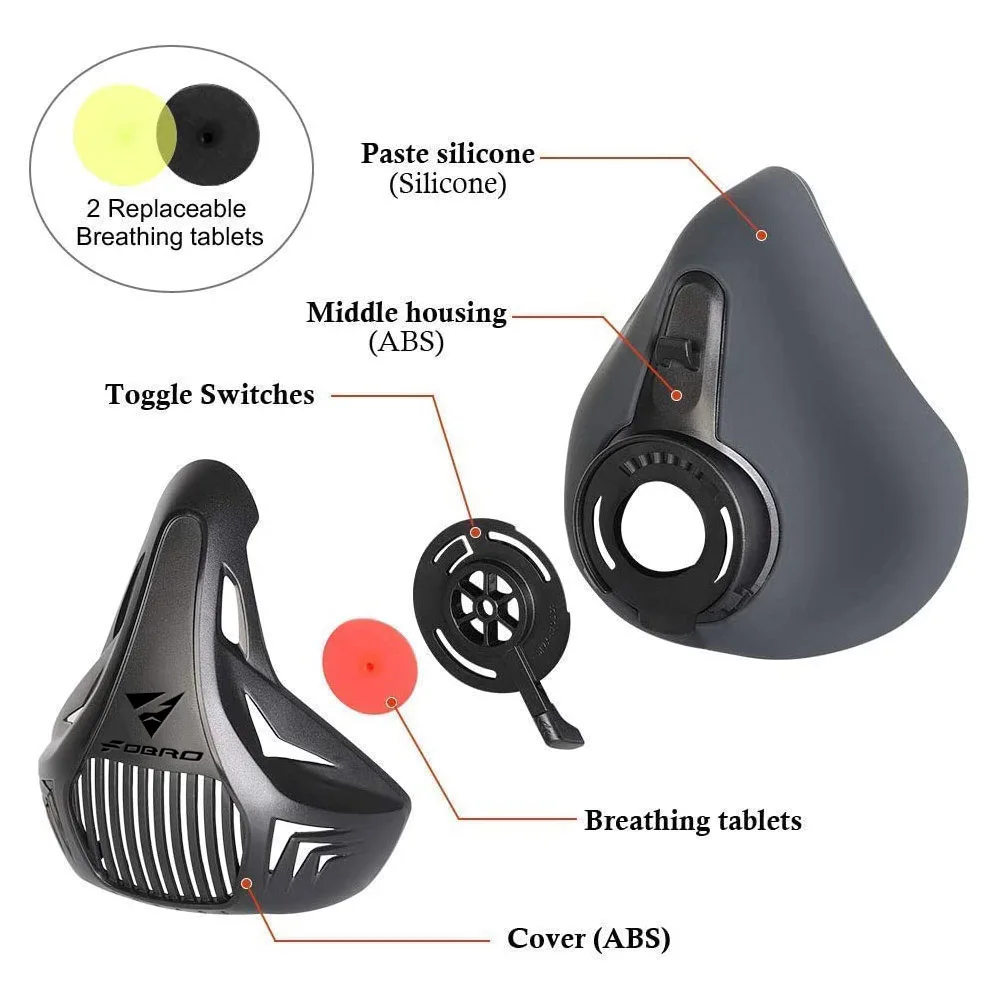 قناع رياضي للجري مع فلتر، أقراط مرنة مريحة، مقاومة للغبار، حماية من الشمس، خفيفة الوزن للأنشطة الخارجية