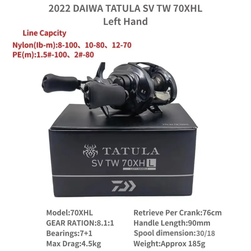 2022 دايوا تاتولا SV TW 70 70L 70H 70HL 70XH 70XHL بكرة صيد بايتكاست