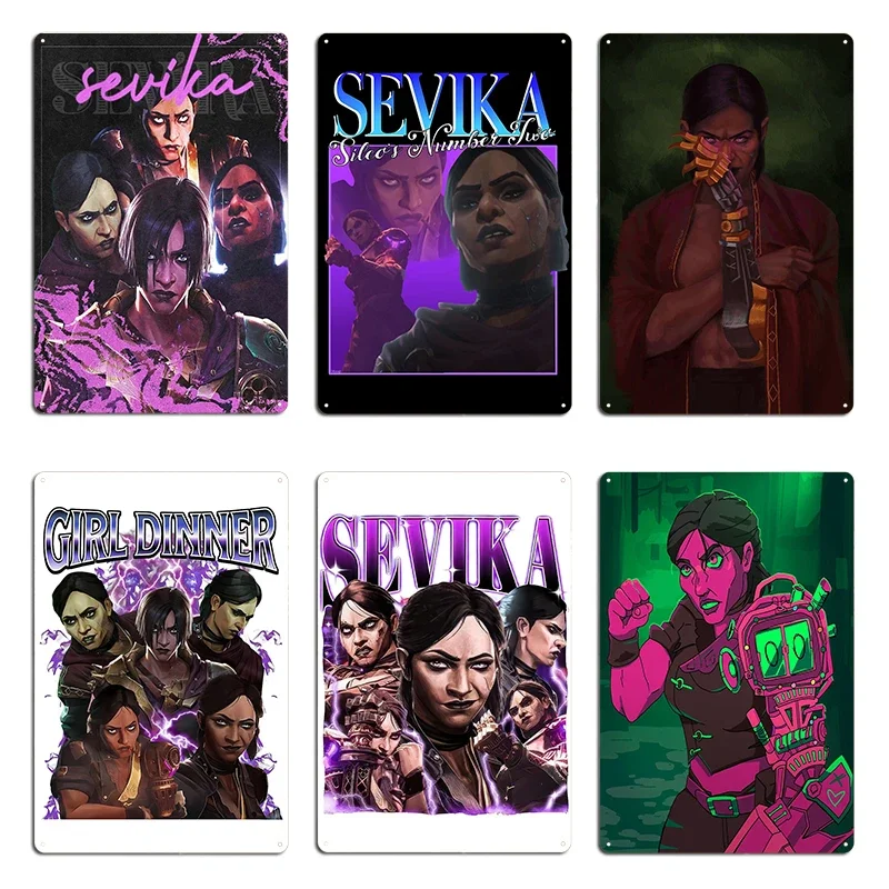 90s Sevika Classic The Kingmaker Sevika Arcane Movie Character Metal Iron Customize Party Wall Decor Tin Sign Poster