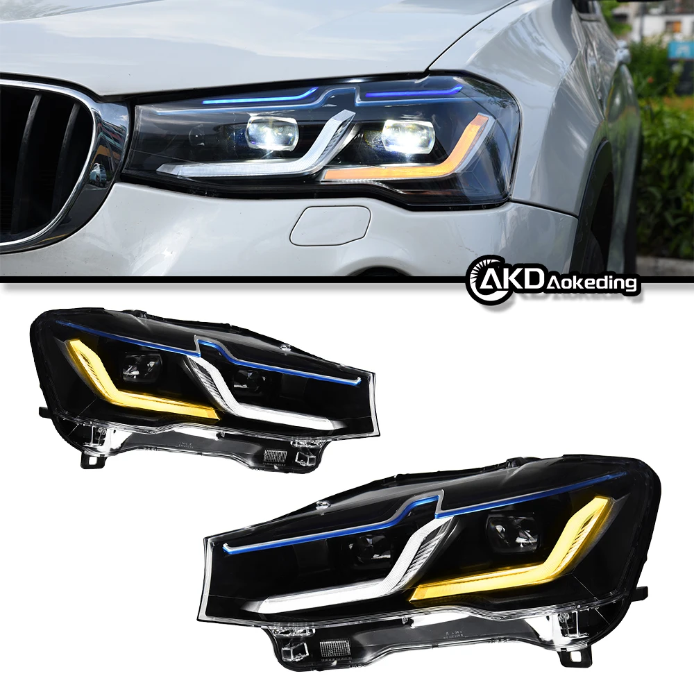 

Auto Parts For BMW X3 F25 Headlights 2010-2017 X4 F26 latest Styling LED Daytime Lights Dual Projector Car Accesorios Modified