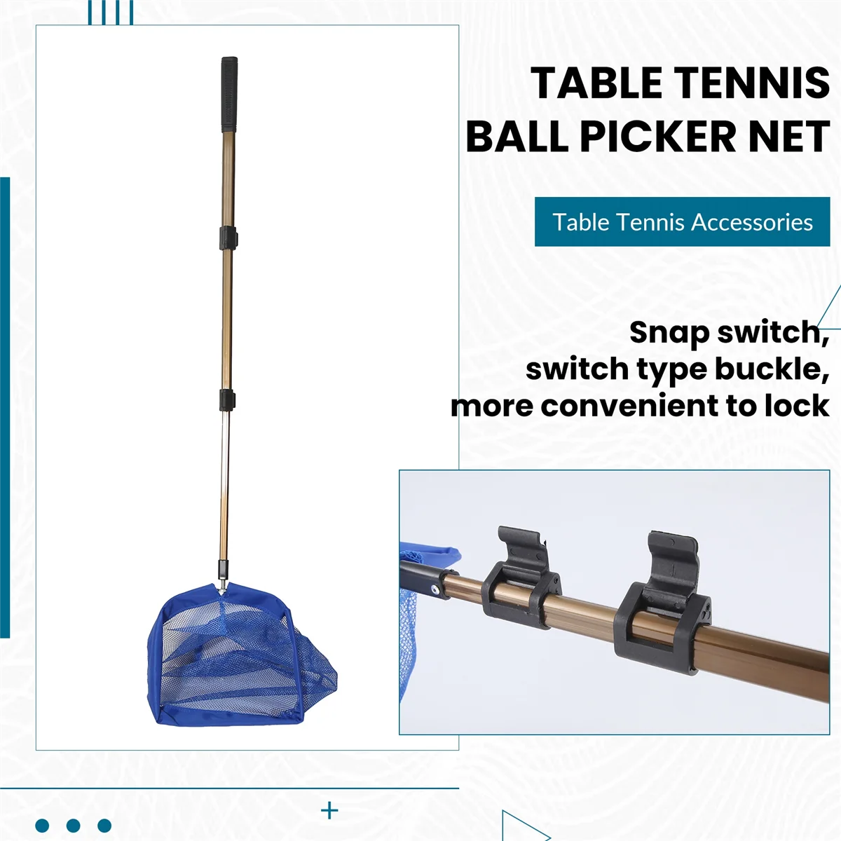 NN89R-red telescópico portátil para recoger pelotas de tenis de mesa, accesorios para recolección de pelotas de Ping Pong