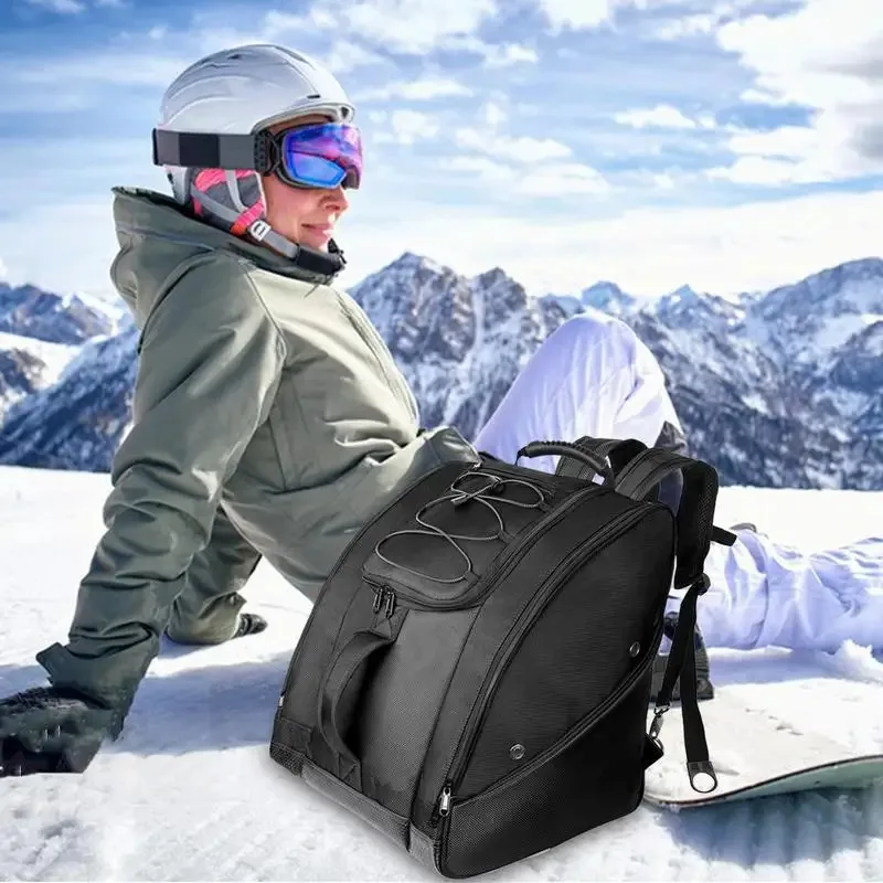 Ice Ski Snow Boots Bag Adjustable Professional Skating Shoes Storage Bag Waterproof Accessories for Ski Helmet Clothing Holders