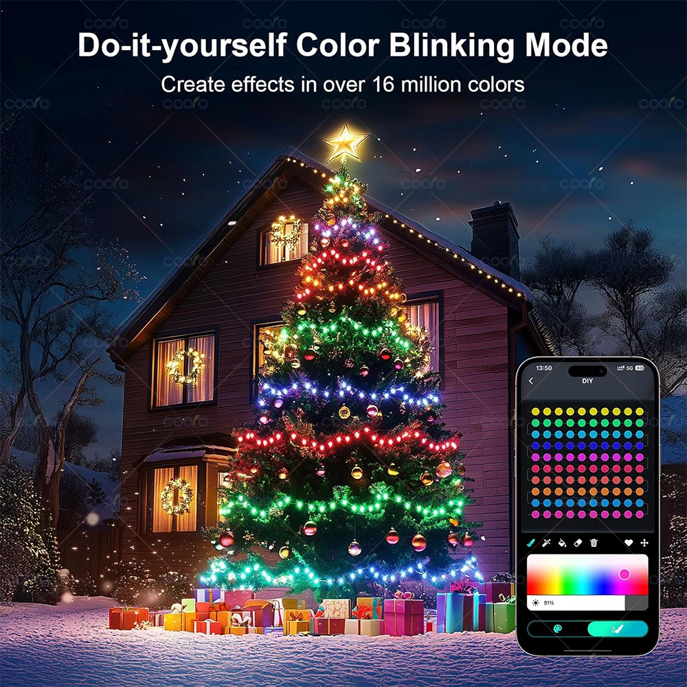 USB Bluetooth Colorful G18 LED Bulb String Light 5M 10M Festoon Fairy Lights Christmas Bedroom Outdoor Garden Decor LED Garland