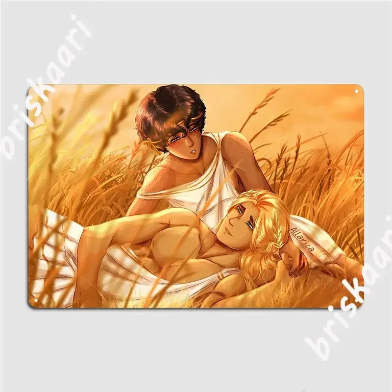 Patroclus And Achilles Metal Sign Design Wall Decor Print Bar Garage Tin Sign Poster