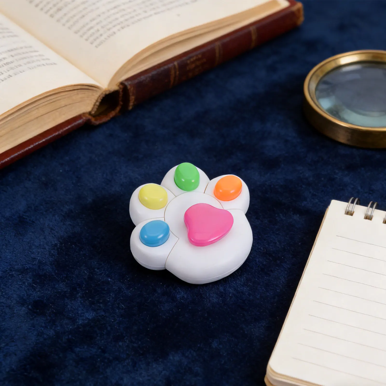

5Pcs Cute Kawaii Cat Paw Highlighters Assorted Multicolor Mini Fluorescent Pens Smooth Writing Portable for Students