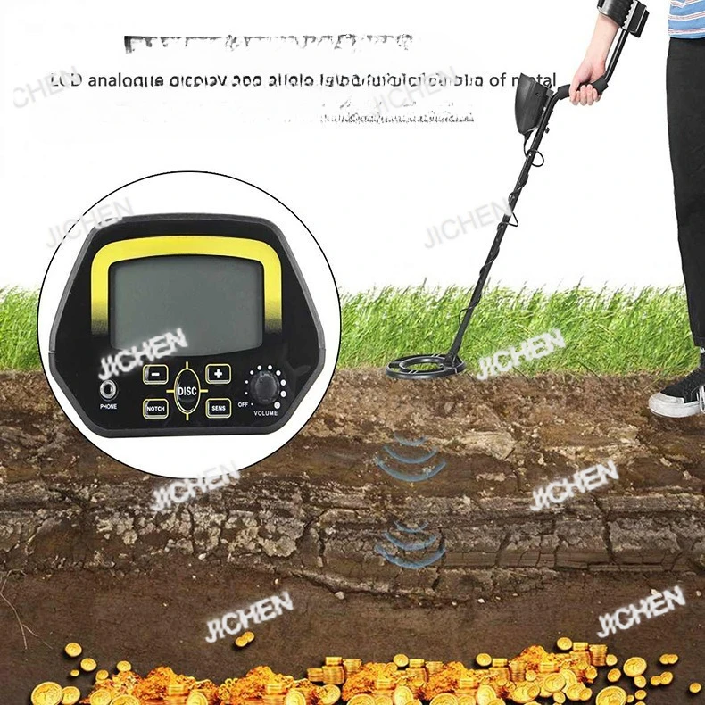 XH MD3030 للكشف عن المعادن تحت الأرض LCD Treasure Hunter Gold