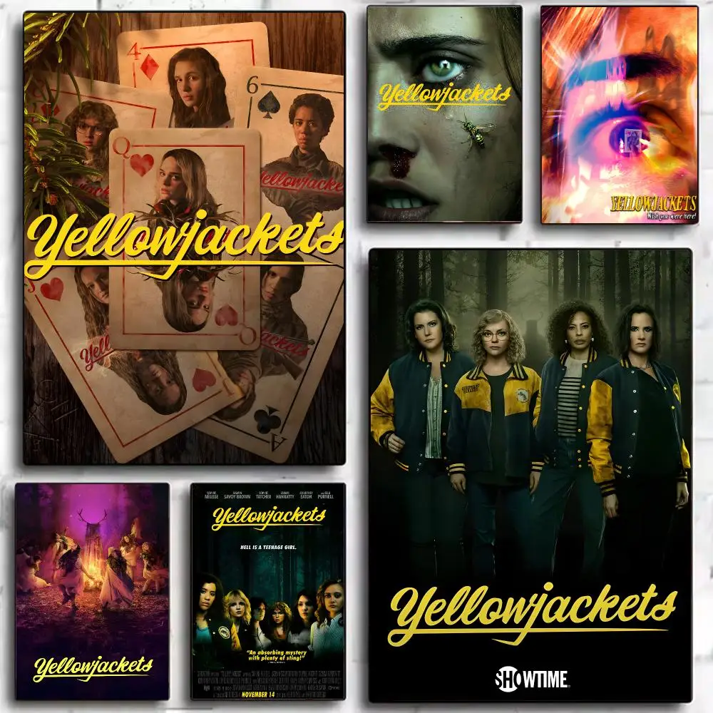 Suspense Series Y-yellowjackets Poster Trendy Aesthetic Self-Adhesive Wall Poster Room Decor for Bedroom & Dorm