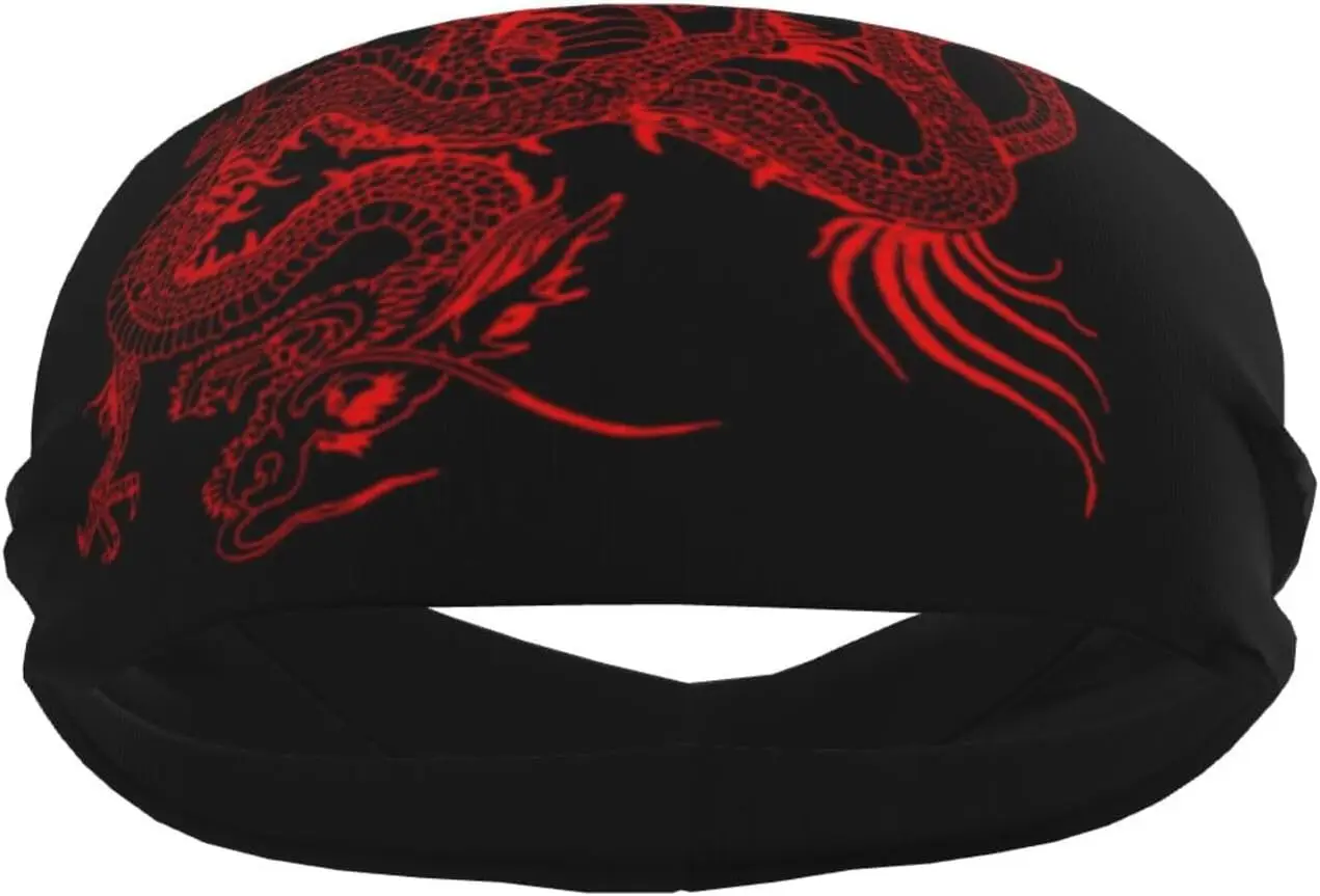 

Dragon Headbands for Hiking Running Cycling Sport Headbands for Men Cool Sweatbands Dragon Wide Head Bands