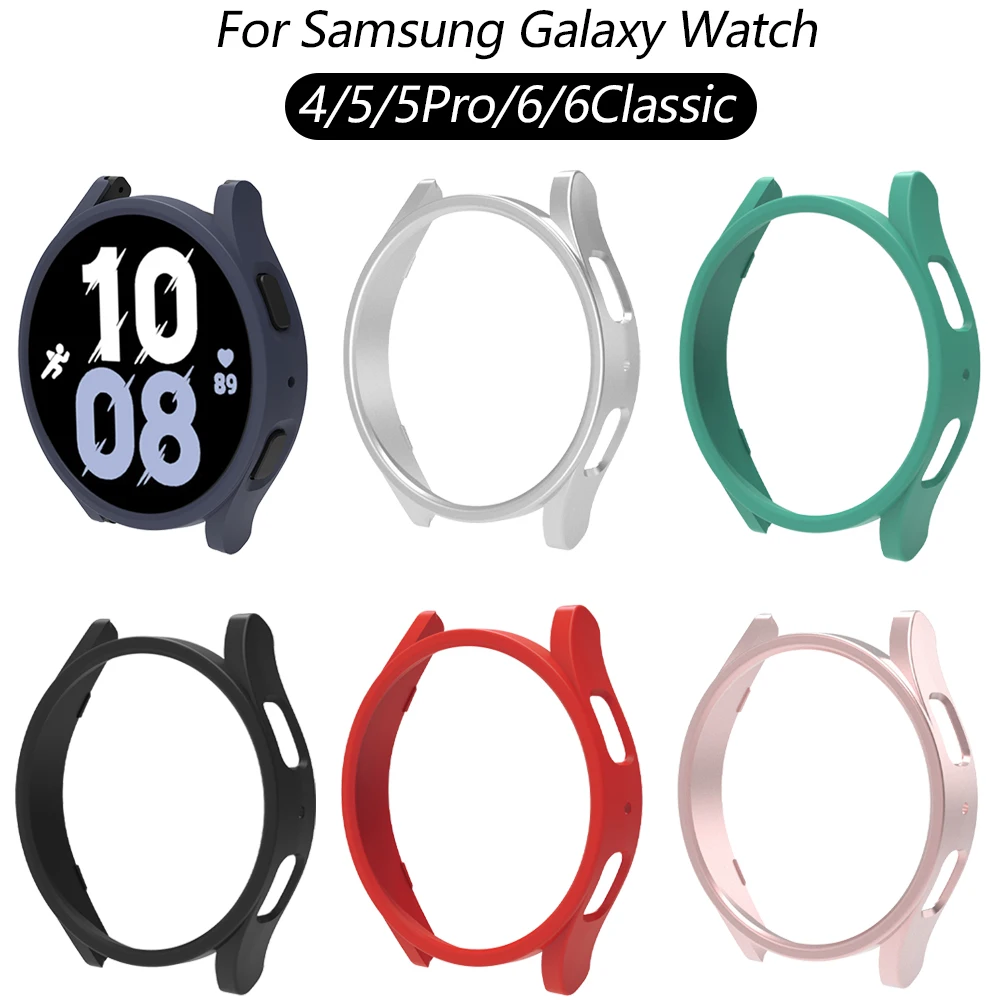 Gehäuse für Samsung Galaxy Watch 4/5/6 40mm 44mm Gehäuse Galaxy Watch 5pro 45mm Schutzhülle für Galaxy Watch 6 Classic 43mm 47mm PC Hard Watch Cover