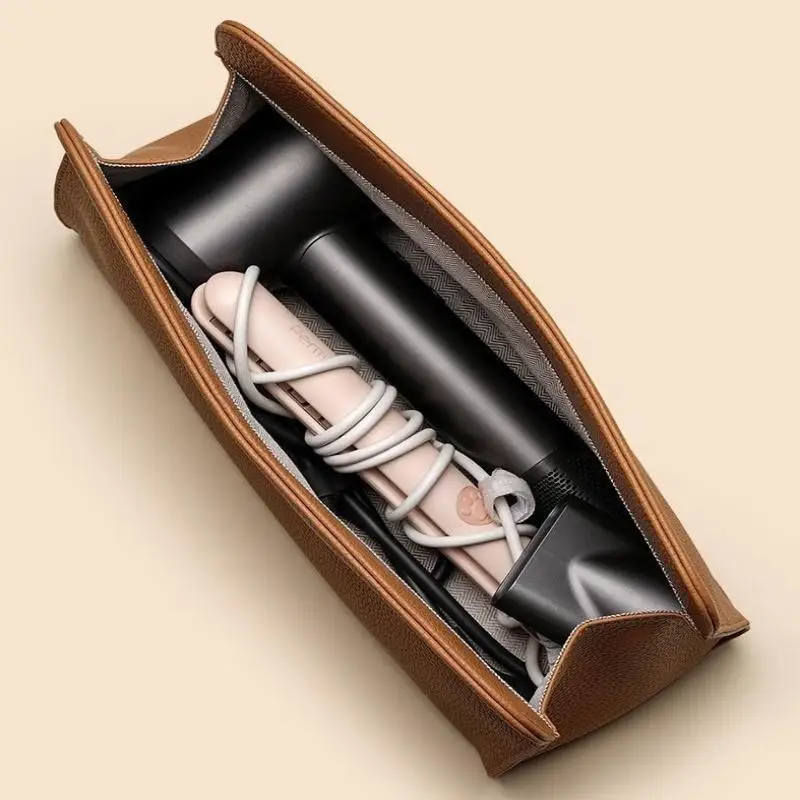 

1Pcs Travel-Friendly Storage Bag For Hair Dryer And Curling Iron - A Hypoallergenic Organizer For Your Makeup Tools