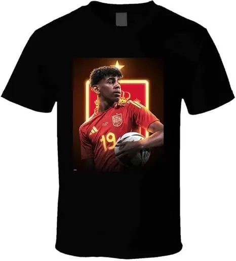 Yamal Spanien # 19 Star Player Soccer GOAT Football Europa Unisex T-Shirt Y2k Spanish Football Prodigy Fan Tee Geschenk Herren Damen Tops – Detail 15