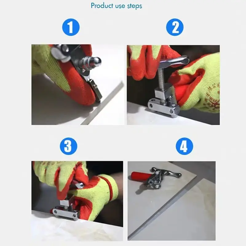2 Trong 1 Dao Cắt Kính Thoải Mái Cầm Tay Cắt Gạch Ngói Bằng Gốm Thủy Tinh Chia Bộ Dụng Cụ Mở Phá Lưỡi Cắt Hợp Kim Đầu