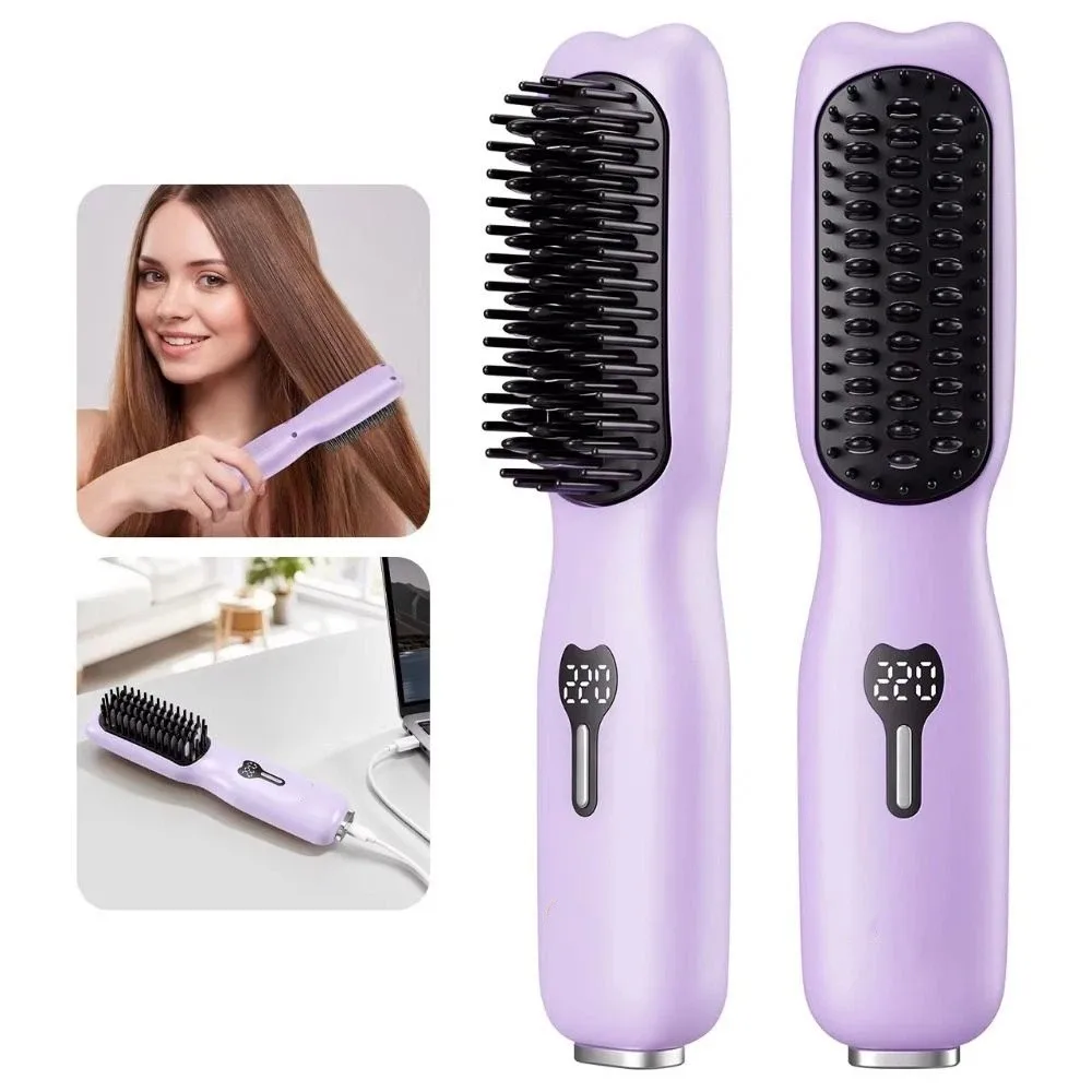 Aliexpress Multi-Functional Wireless Hair Straightener Brush Compact Wireless Design Portable Mini Hair Styling Tool - Aliexpress Deal