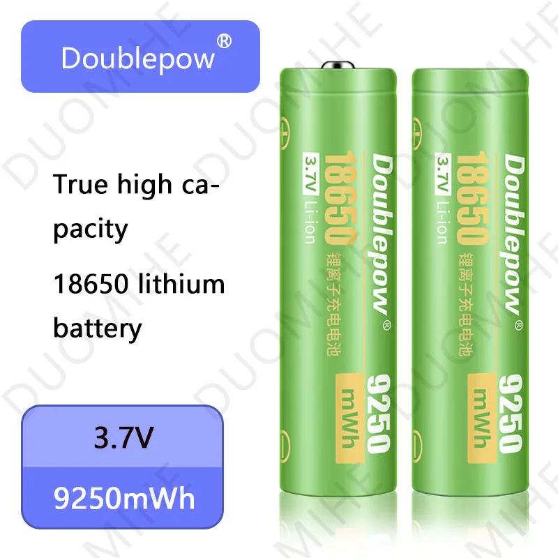 Doublepow 18650 3.7V Lithium Battery Small Fan Electric Mosquito Racket Power Bank Highcapacity Bright Flashlight Radio Battery