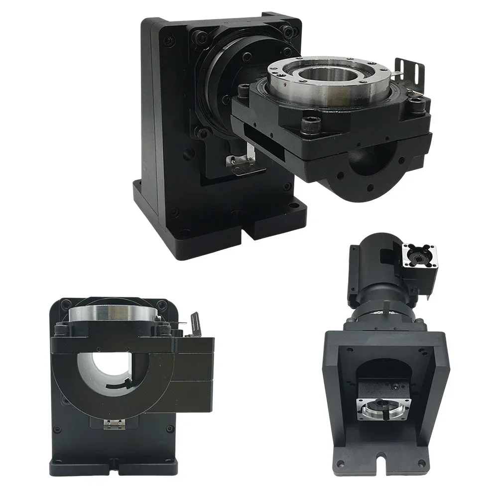 Precision 5th Axis Hollow Rotating Platform Indexing Rotary Table Angular Displacement θ/R axis for Laser Welding,CNC Router