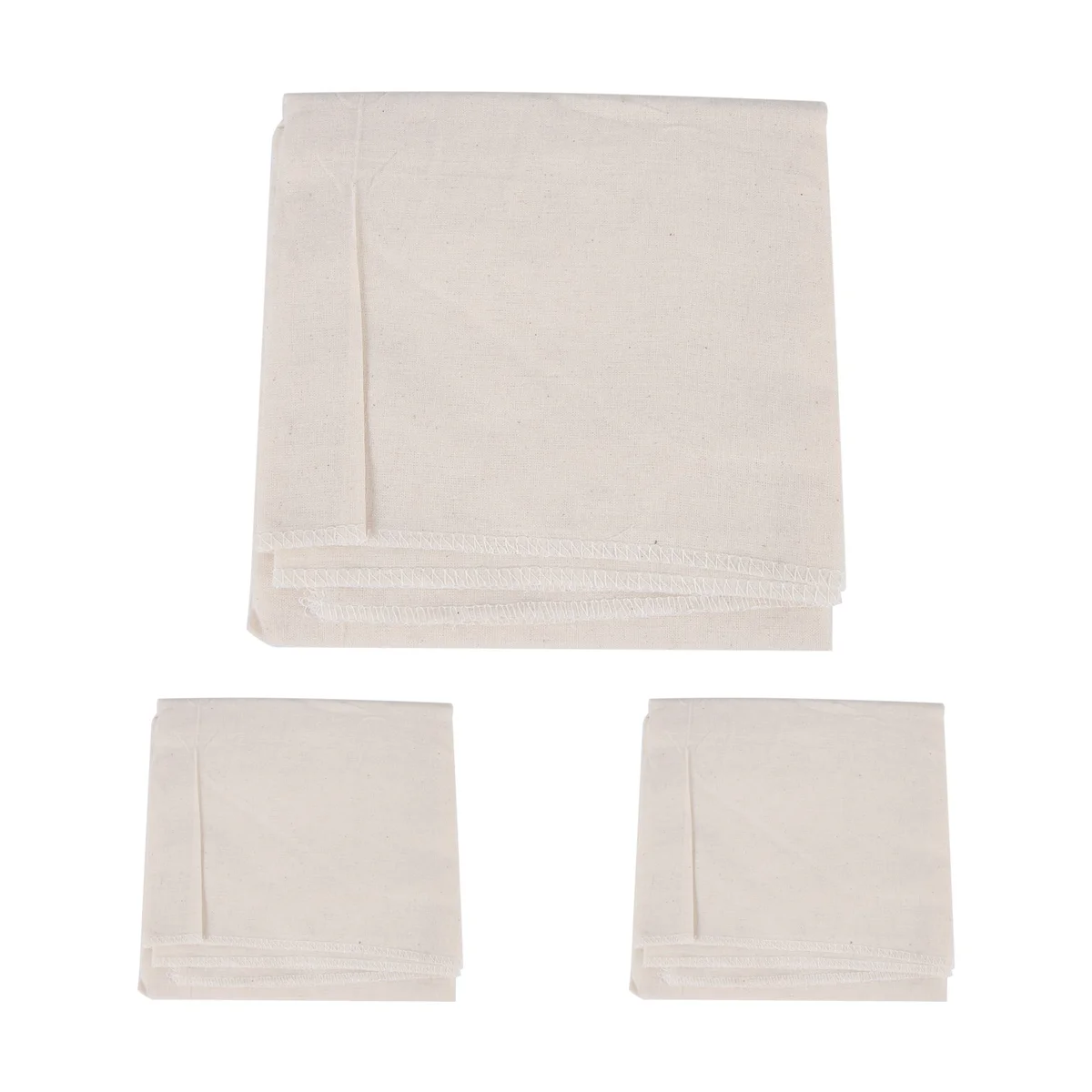 Muslin Cloths for Cooking, 50X50cm, Grade Hemmed Cheese Cloths for Straining, Unbleached Pure Cotton Cheese Cloth 3 Pcs