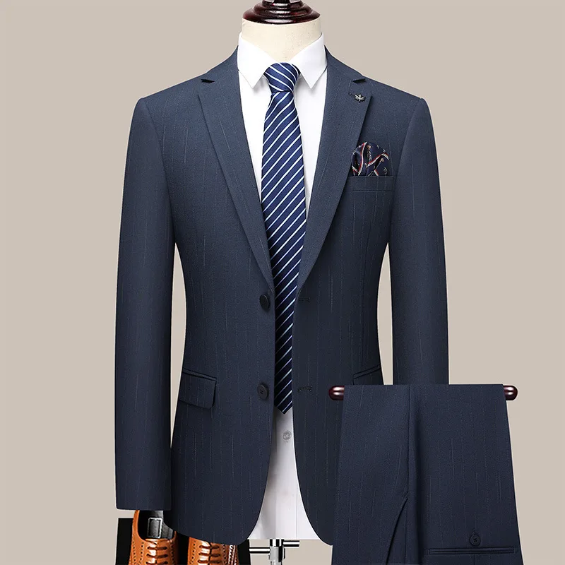 

(156) Custom Men's Suits Autumn and Winter New Business Banquet Wedding Suits