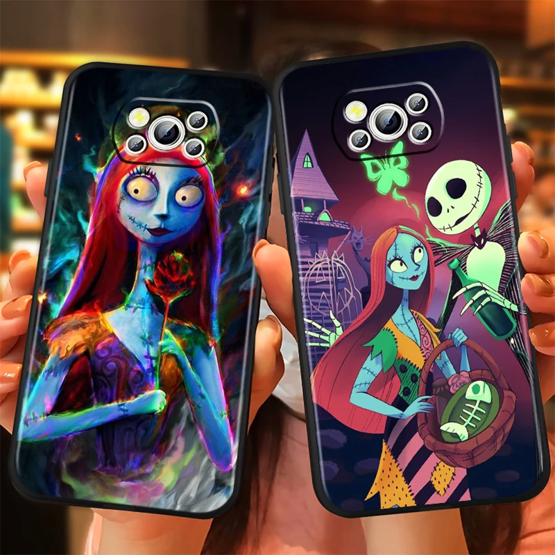 The Nightmare Before Christma For Xiaomi Mi Poco F5 F4 F3 X6 X5 X4 X3 M6 M5 M5S M4 M3 C65 Pro GT NFC 5G Black Funda Phone Case