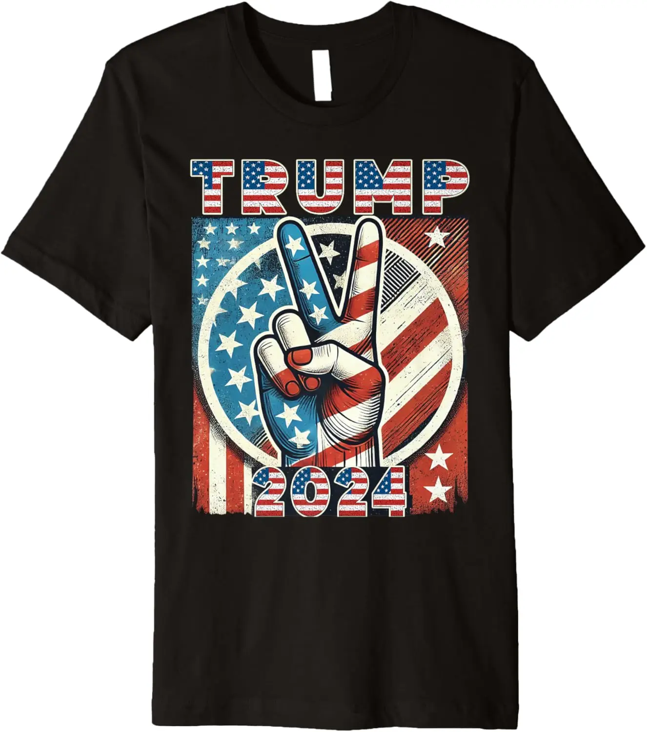 

Donald Trump President 45 47 Trump 2024 American Flag Premium T-Shirt