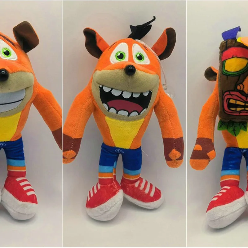 New Crash Bandicoot Toys Crazy Trilogy Series Action Figure Girl Pillow Doll Kawaii Ornament Children's Birthday Christmas Gifts