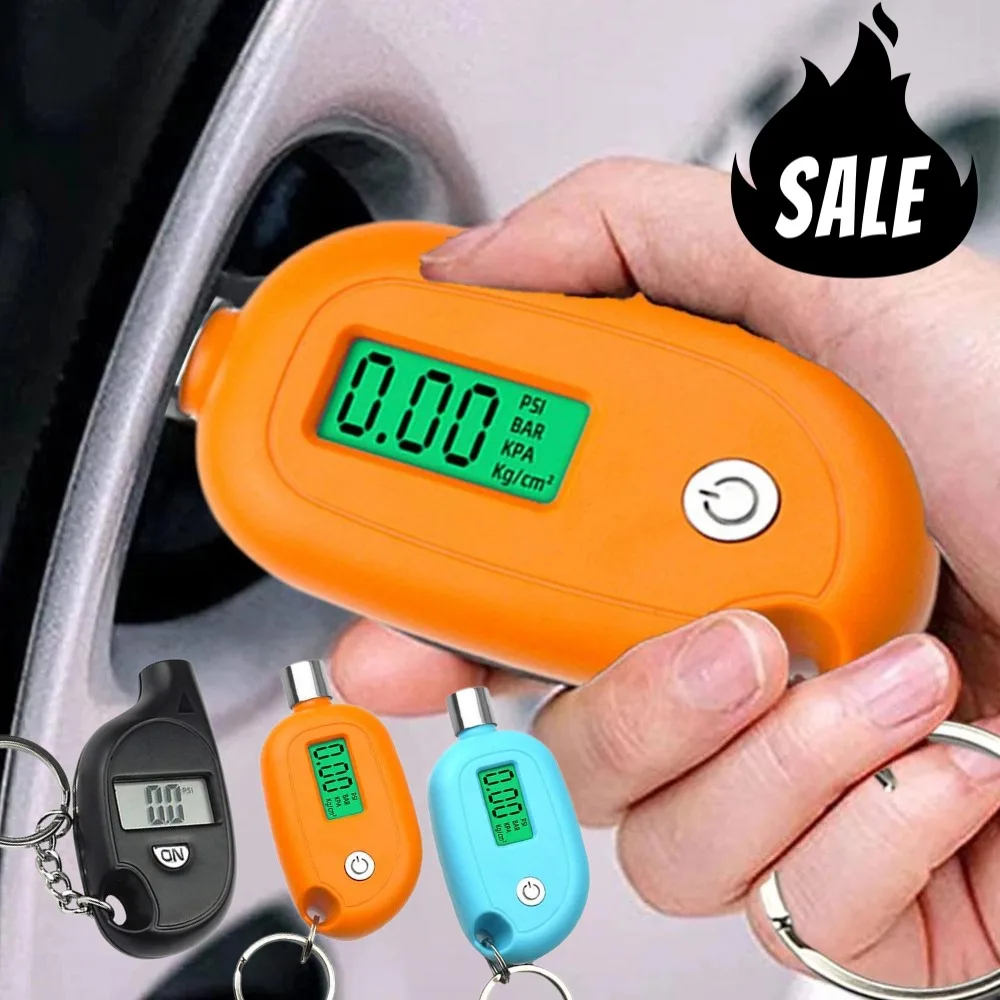 مقياس الإطارات الرقمي مع شاشة الكريستال السائل سيارة اختبار ضغط الهواء الإطارات PSI متر السيارات دراجة نارية الإطارات SafetTire أدوات اختبار السلامة