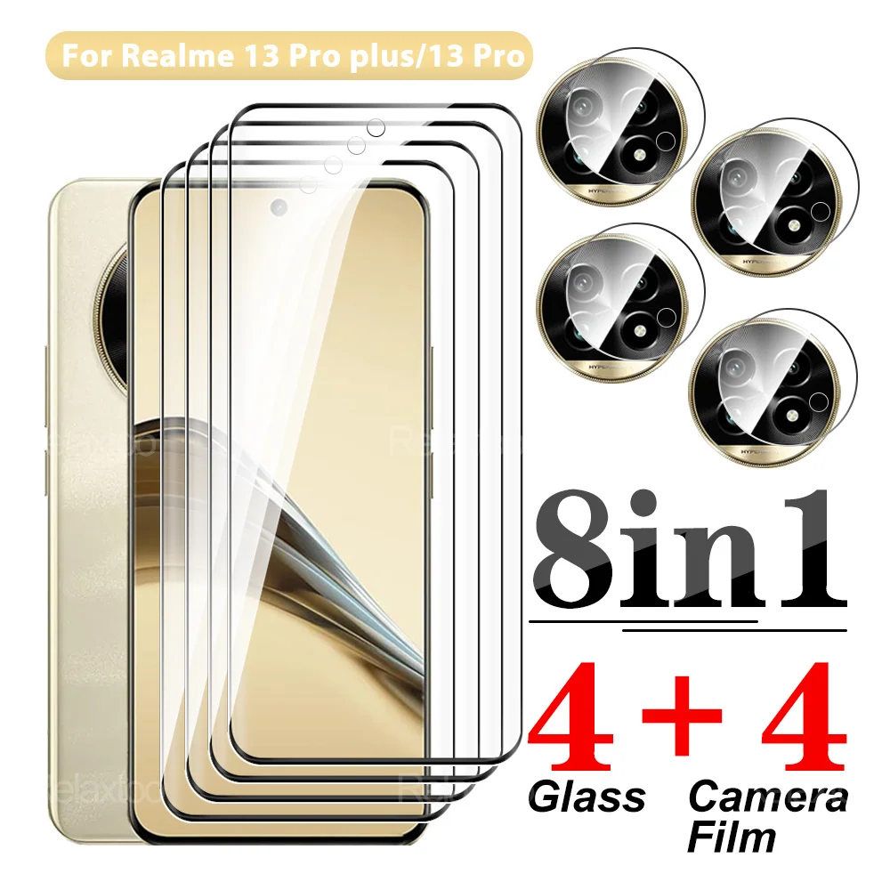 8in1 For Realme 13 Pro Plus glass tempered film For Realme 13 Pro＋ Screen Protector realmi 13Pro Plus 13Pro＋ 5G Lens Protector