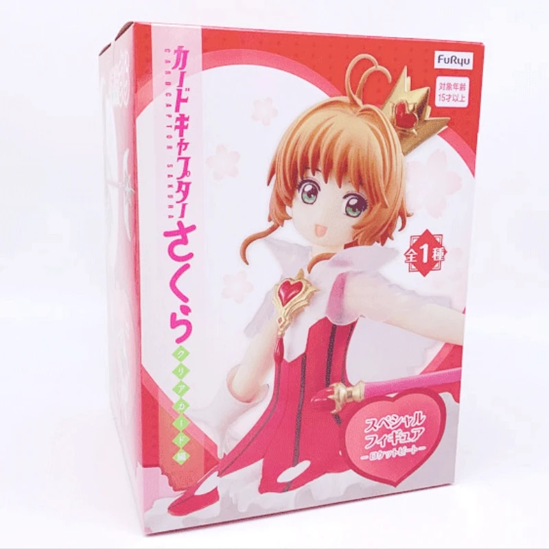 20cm Anime Figure Card Captor Kinomoto Sakura Model Figurines Genuine Lovely Girl Decorative Collectible Adult Kids Dolls Toy Gi