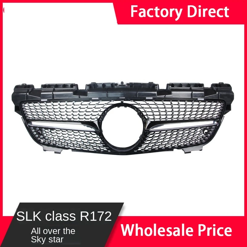 

For Mercedes R172 Benz SLK 2011-2015 Sport Front Inlet Grille Racing Grill Accessories Facelift Hood Mesh Grid For Diamond GT St