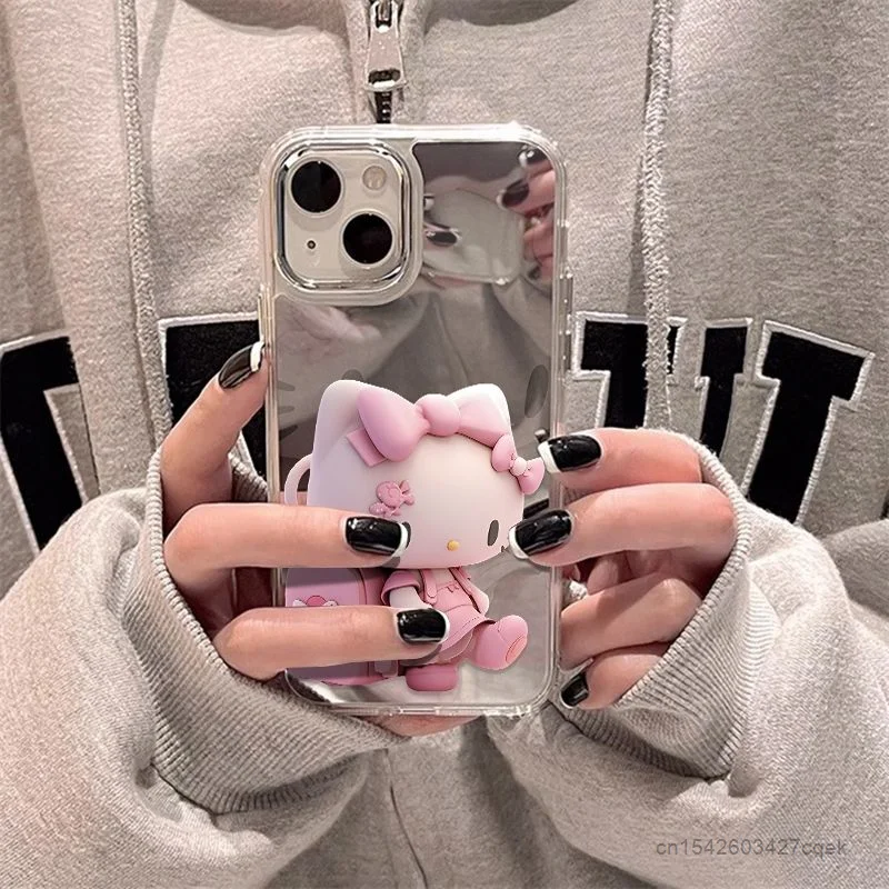 산리오 헬로 키티 새로운 패션 디자인 휴대폰 케이스, 귀여운 보호 커버, 아이폰 11 12 13 14 15 프로 맥스 X Xr Xsmax 7 8 플러스 Se