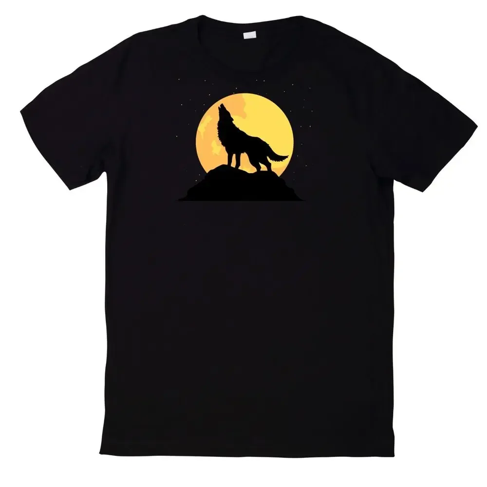 Wolf Lonely Wolf Husky Outdoor Gift Cotton T-Shirt  High Quality 100%Cotton Short Sleeve