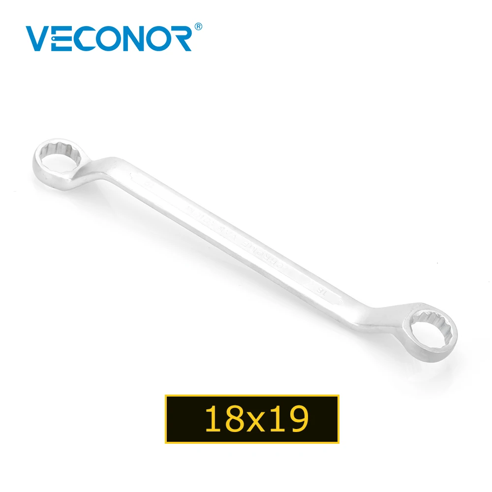 Veconor 18x19mm Double Offset Box End Wrench Metric Daul Head Double Ring Handle Spanner Home / Car Repair Hand Tools 18 19 mm