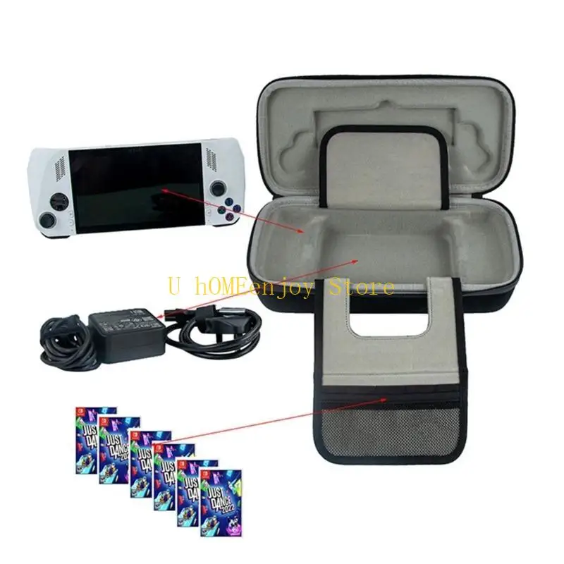 B0kf Shockproof Shock Hard Shell Casing Case Antifall Storage Bag for Rogally Console
