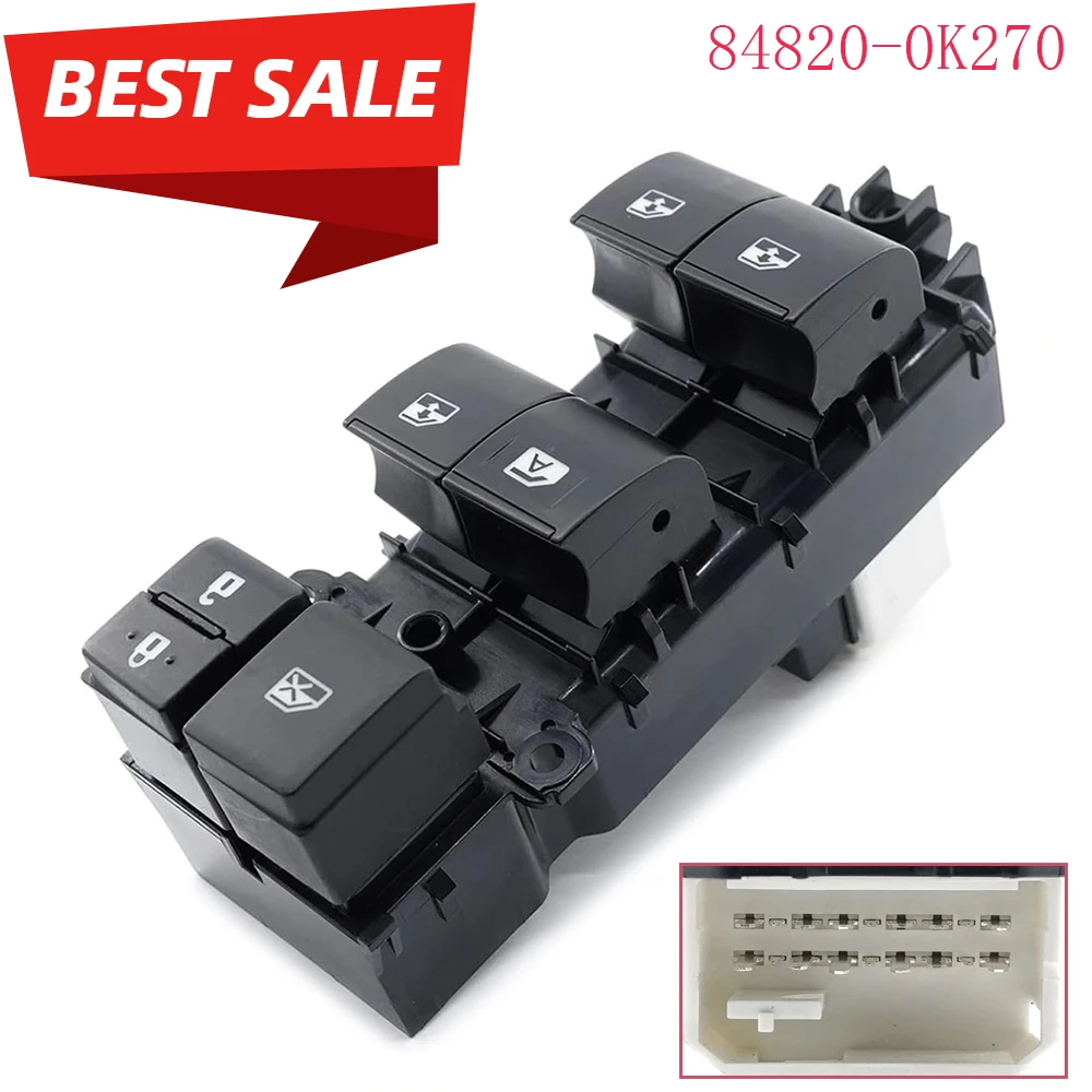 For Toyota HILUX 2015 2016 2017 2018 2019 Car Left Driver Power Master Window Switch Lifter Lock Button 84820-0K270 848200K270