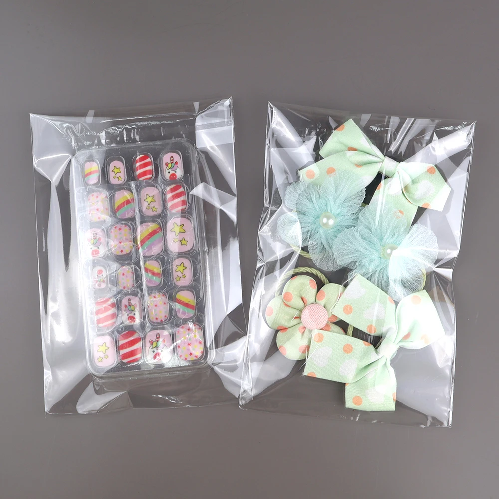100 Bolsas Transparentes Autoadhesivas de OPP, Bolsas de Plástico Transparente para Dulces, Joyería, Regalos, Bolsas de Embalaje Autosellables