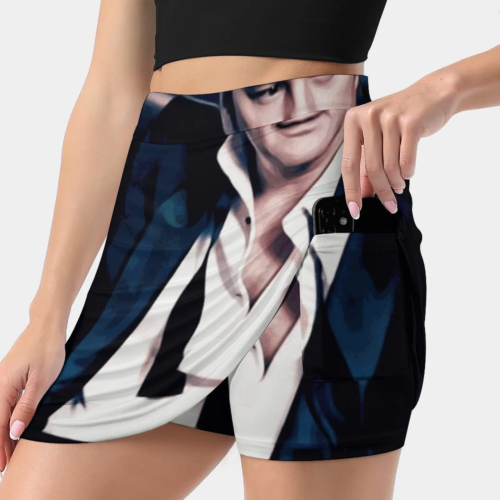 

Hot British Stylish Women Sports Lining Skirt Tennis Dance Fitness Short Printed Skirts Colin Firth Kingsman Harry Heart