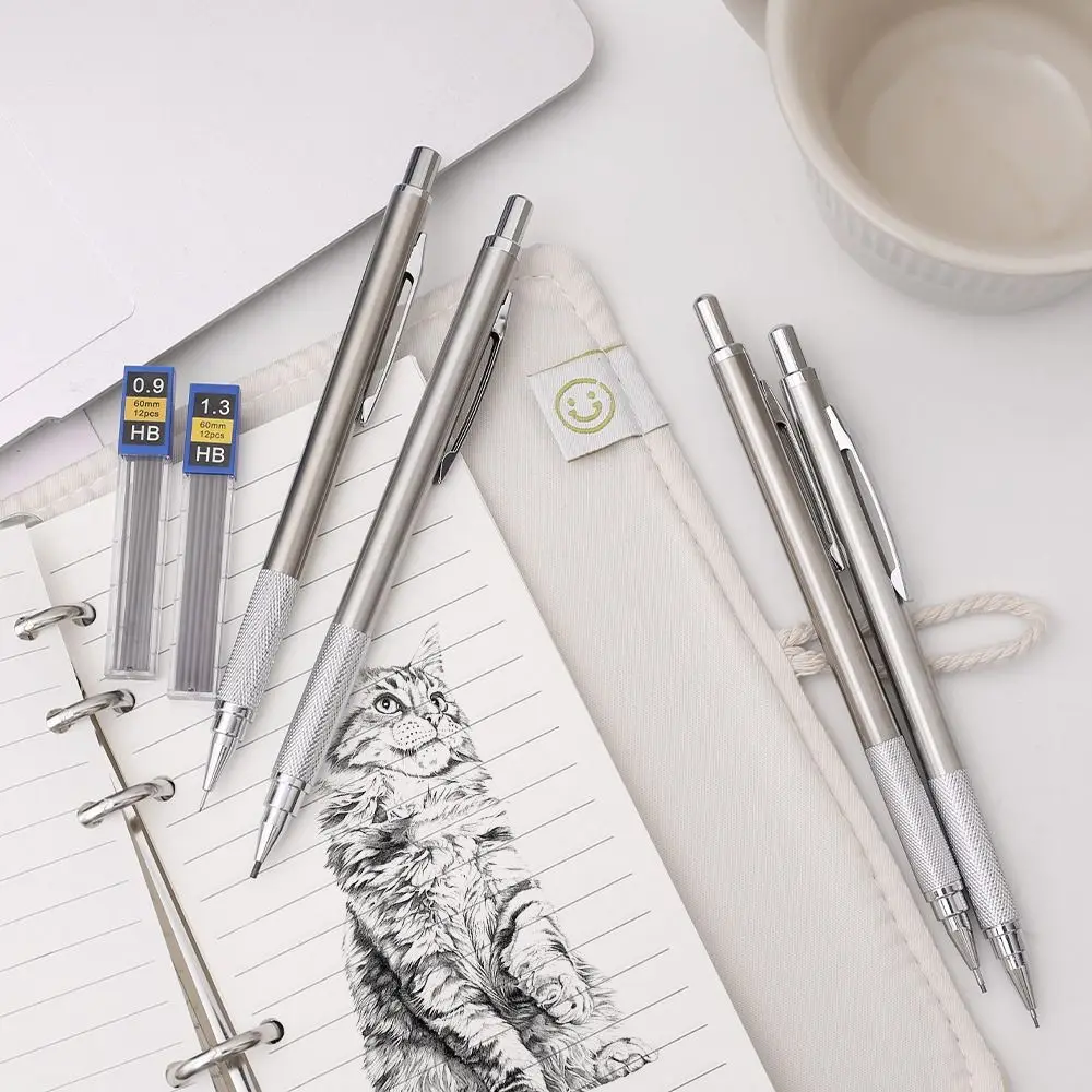 0.3/0.5/0.7/0.9/1.3/2.0/3.0MM Mechanical Pencil Drawing Writing Tool Sketch Comics Design Automatic Pencil Metal image 3