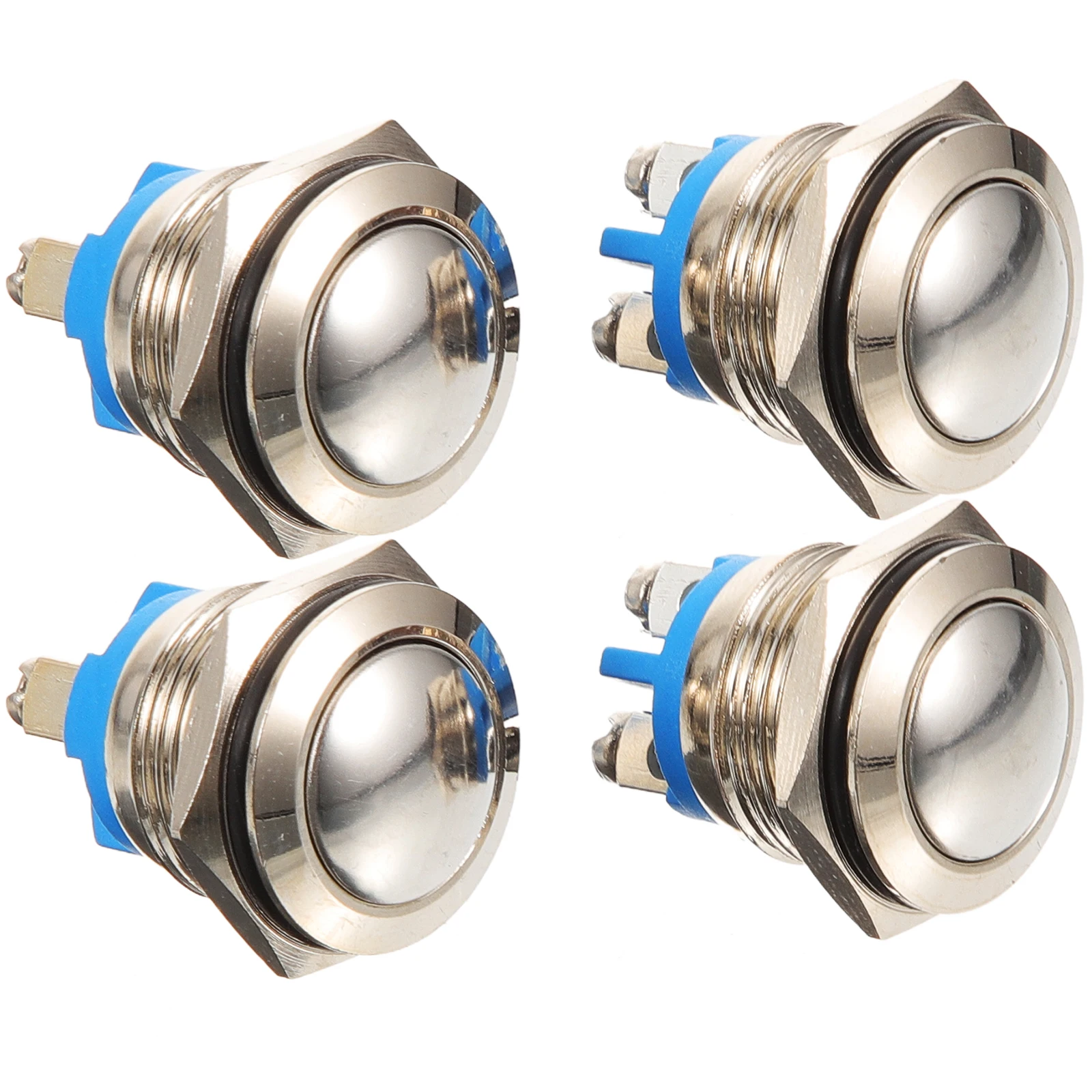

4pcs Door Bell Ringer Kit Wired Universal Easy Install Replacement 16MM Self Resetting Durable Push Button Home Doorbell