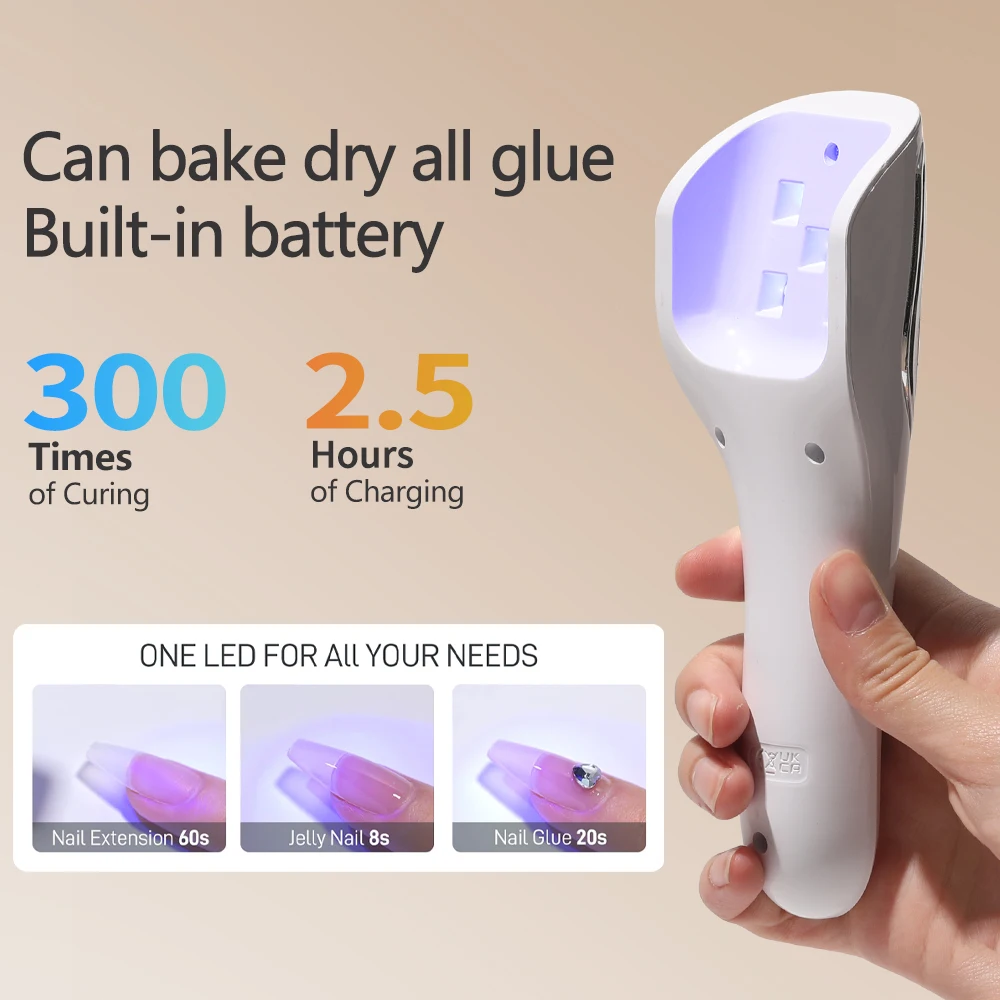 Lampe à ongles portative ongles Mini Lampe Uv lampe à LED Portable lampe à ongles lampe de poche batterie intégrée pour ongles sans fil ongles Gel Lampe