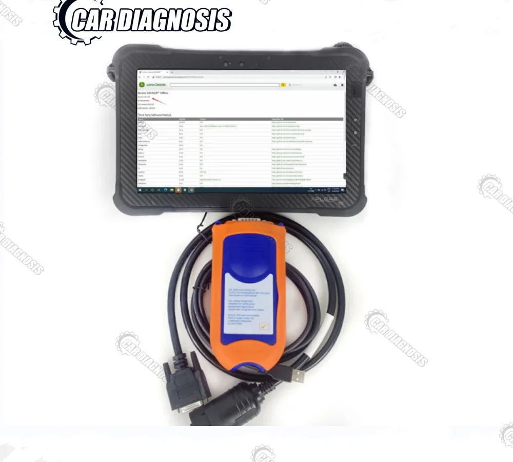 Herramienta de diagnóstico para tractores agrícolas y de construcción EDL V2 Service Advisor Electronic Data Link AG CF JD heavy + tableta Xplore
