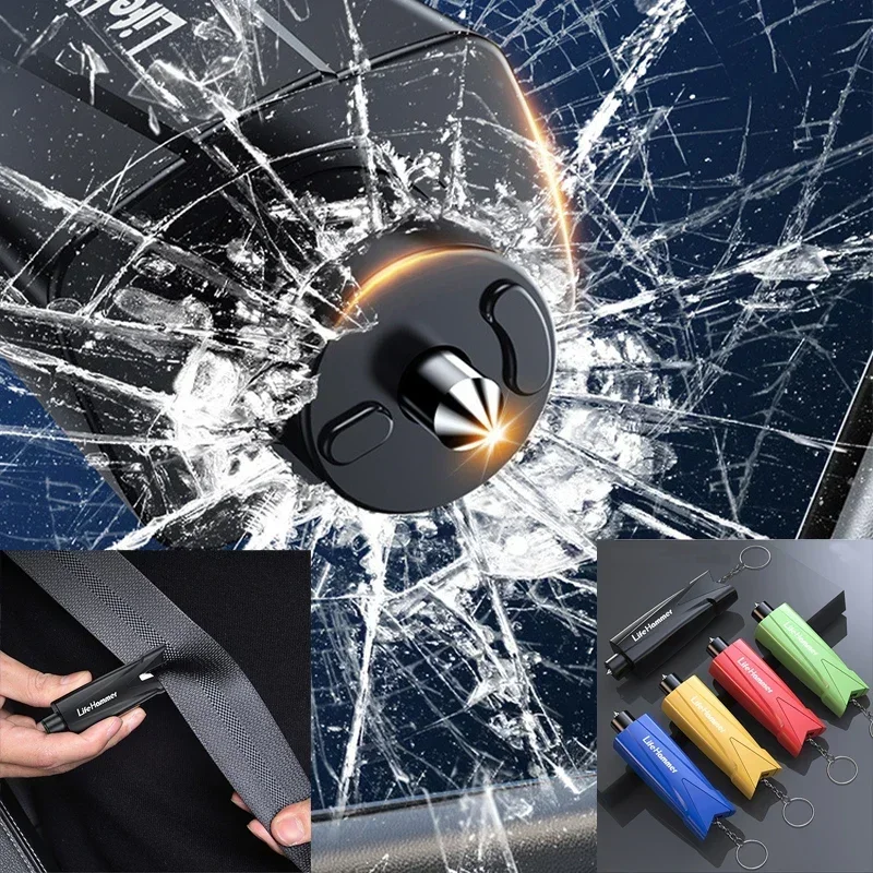 Car Multifunctional Safety Hammer Emergency Window Breaker Car Multi-function Safety Car Breaking Hammer Life-saving Hammer Safe