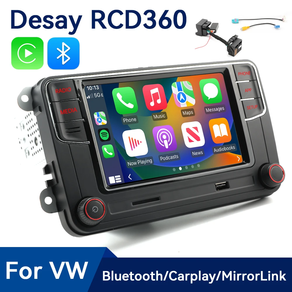Deasy RCD360 MIB Carplay Car Radio Bluetooth Headunit USB SD Card for VW After 2010 Years Jetta MK5 6 Caddy Golf 5 6 Passat 5 6