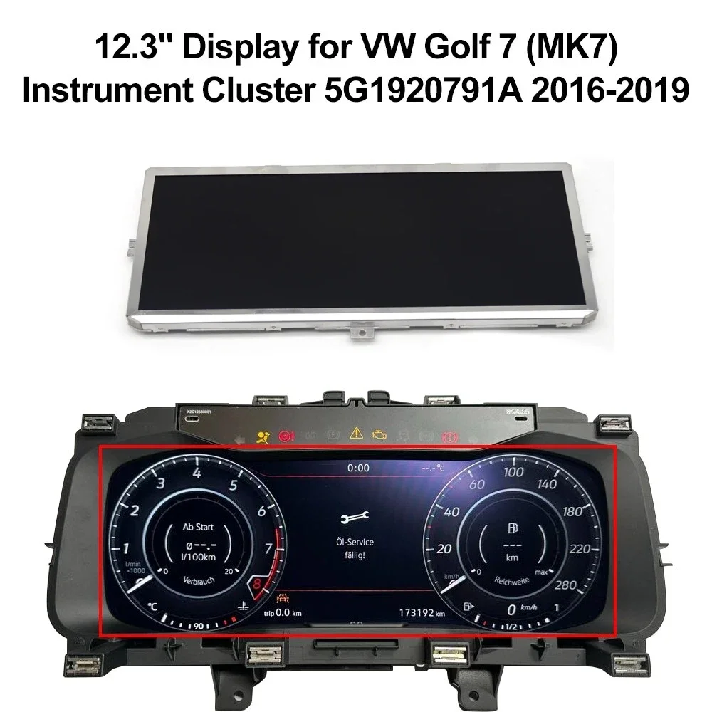 For 2018-2022 Volkswagen Golf MK7 7.5 Instrument Cluster Speedometer 5G1920791B 12.3