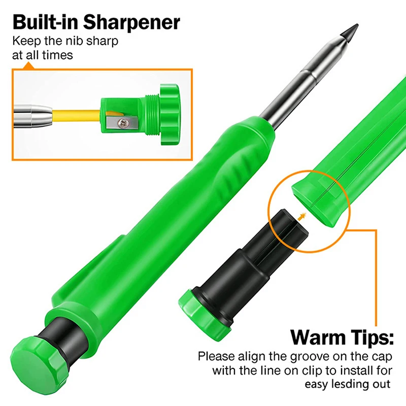 1Pc Scribing ปากกา Solid ดินสอ Carpenter ไม้เครื่องมือดินสอเติมก่อสร้างงานช่างไม้เครื่องหมาย Scriber