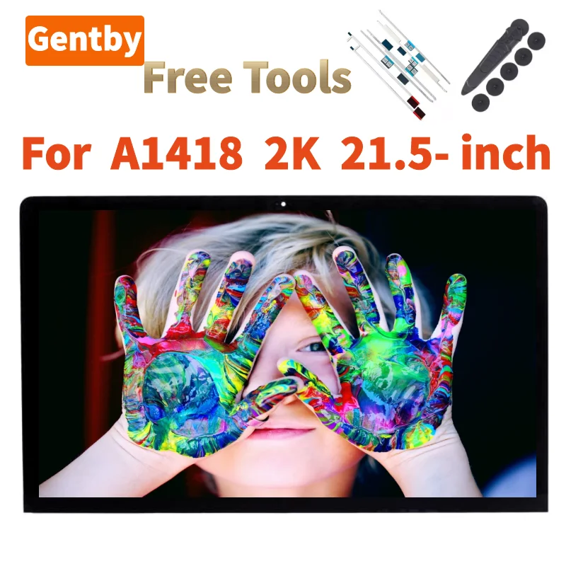 Original A1418 2K Screen 21.5-inch For iMac A1418 Display LM215WF3 SDD1 SDD2 SDD3 SDD4 SDD5 LCD LED Screen Assembly + Free Tools