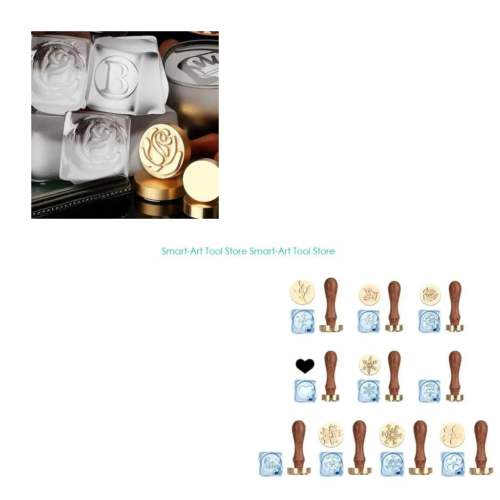 

E1PB Handle Ice Stamper Ice Engraving Tool With Intricate Carved Pattern