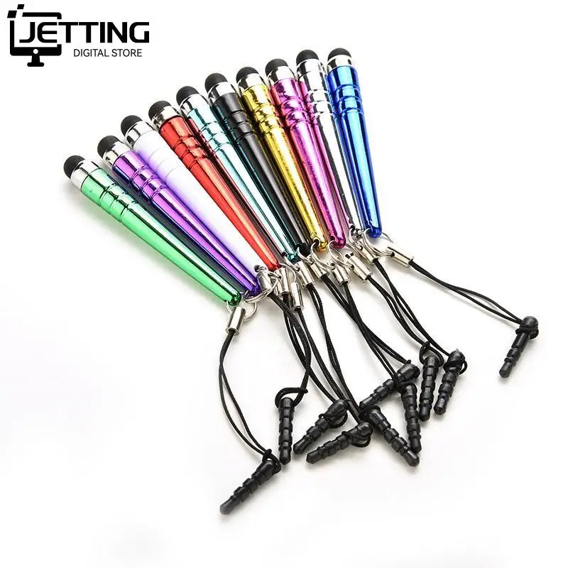 Universal Long Capacitive Screen Touch Pen Stylus for Smart Cell Phones Tablets Pens with Dust Plugs 10Pcs