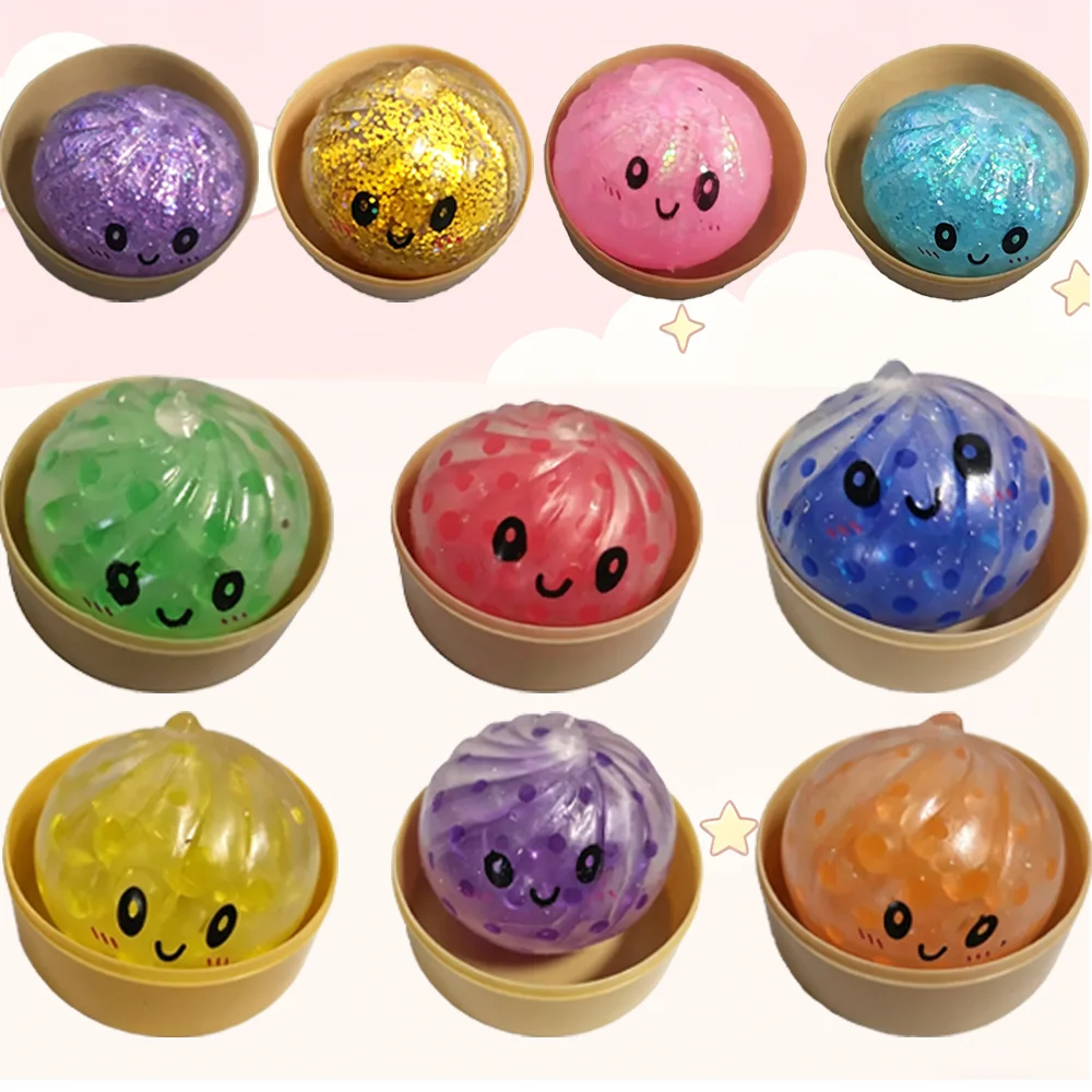 Hot Sale Simulation Flash Dumpling Pressure Ball Slow Rebound Soft Pinch Decompression Toy Office Desk Decor Birthday Gift