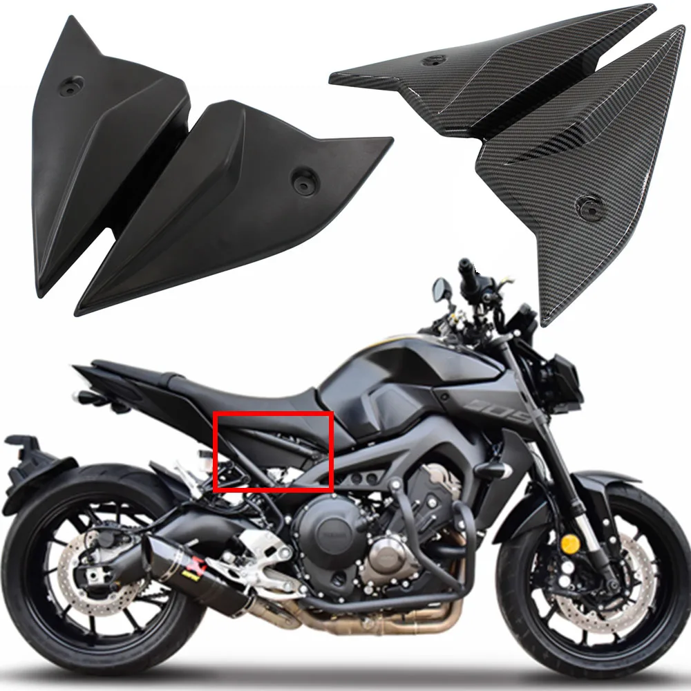 Cubierta de paneles laterales para motocicleta, carenado de carbono para Yamaha MT-09, FZ 09, MT09, FZ09, MT 09, 14, 15, 16, 2017, 2018, 2019, 2020